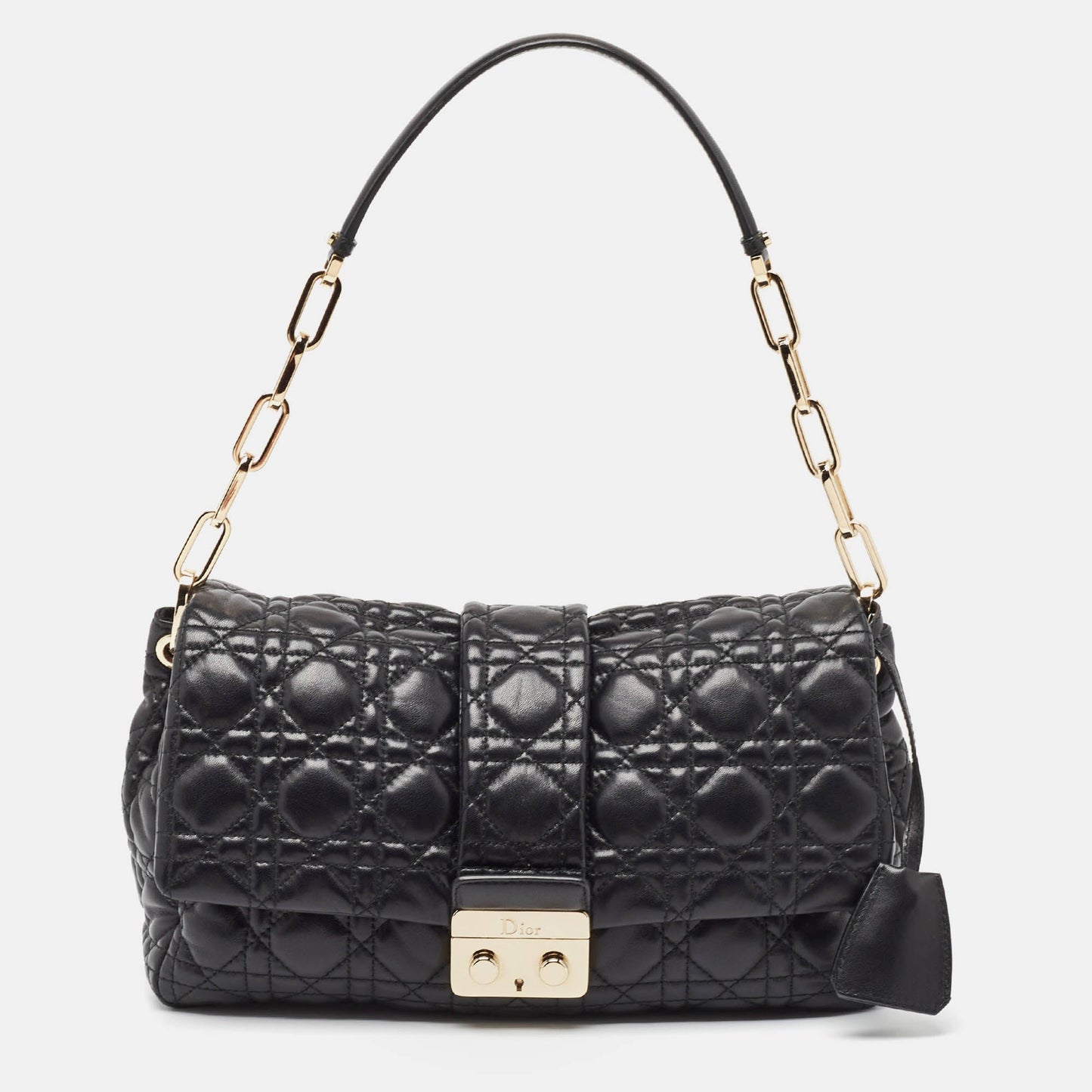 DIOR Black Cannage Leather Miss  Shoulder Bag