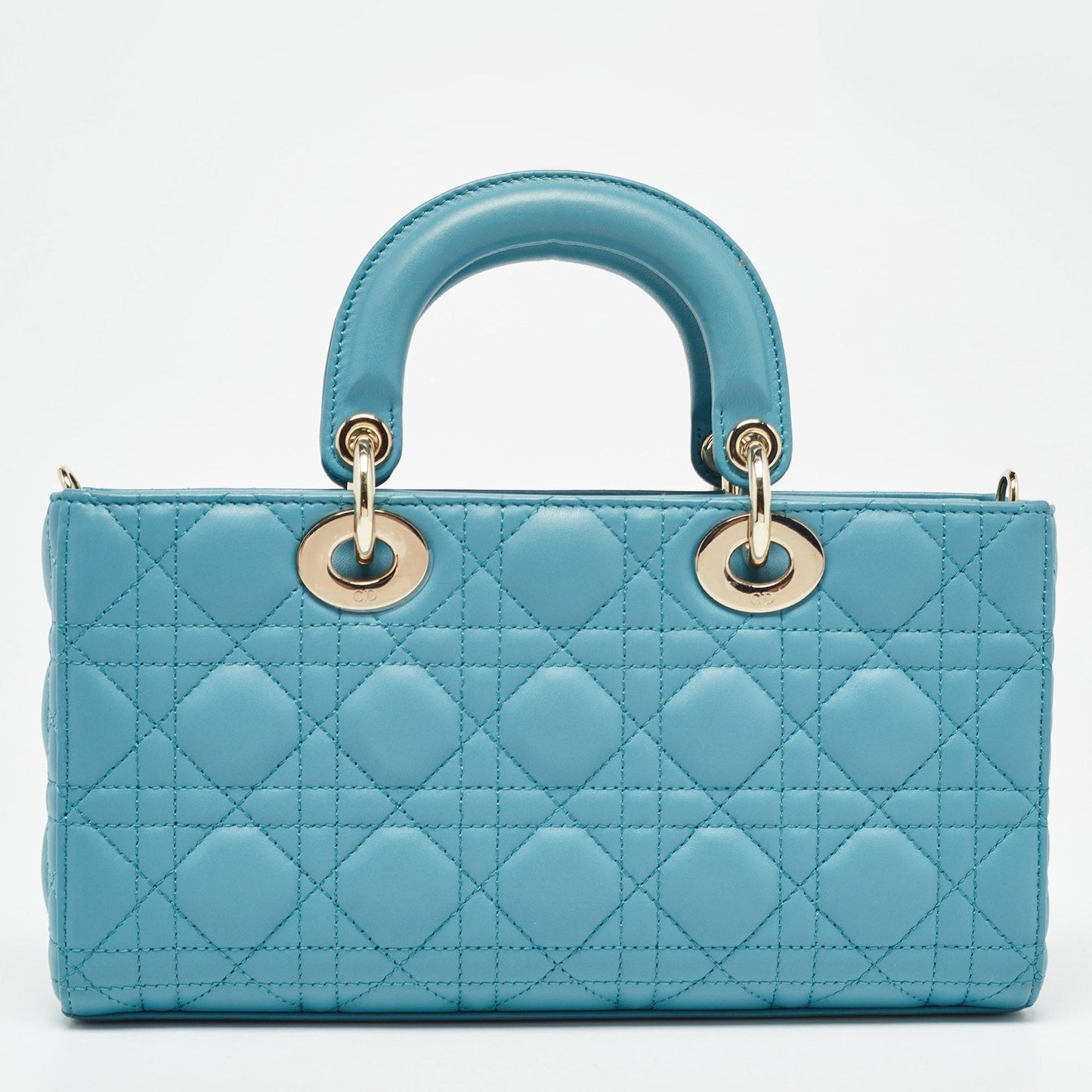 DIOR Blue Cannage Leather Medium D-Joy Tote