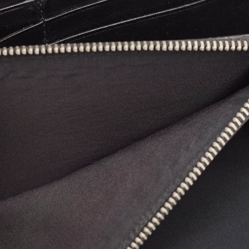 DIOR Black Oblique Embossed Patent Leather Continental Wallet