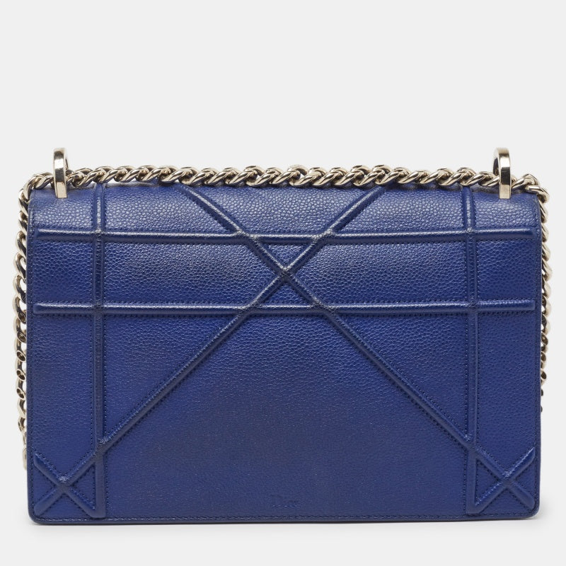 DIOR Blue Leather Medium ama Shoulder Bag