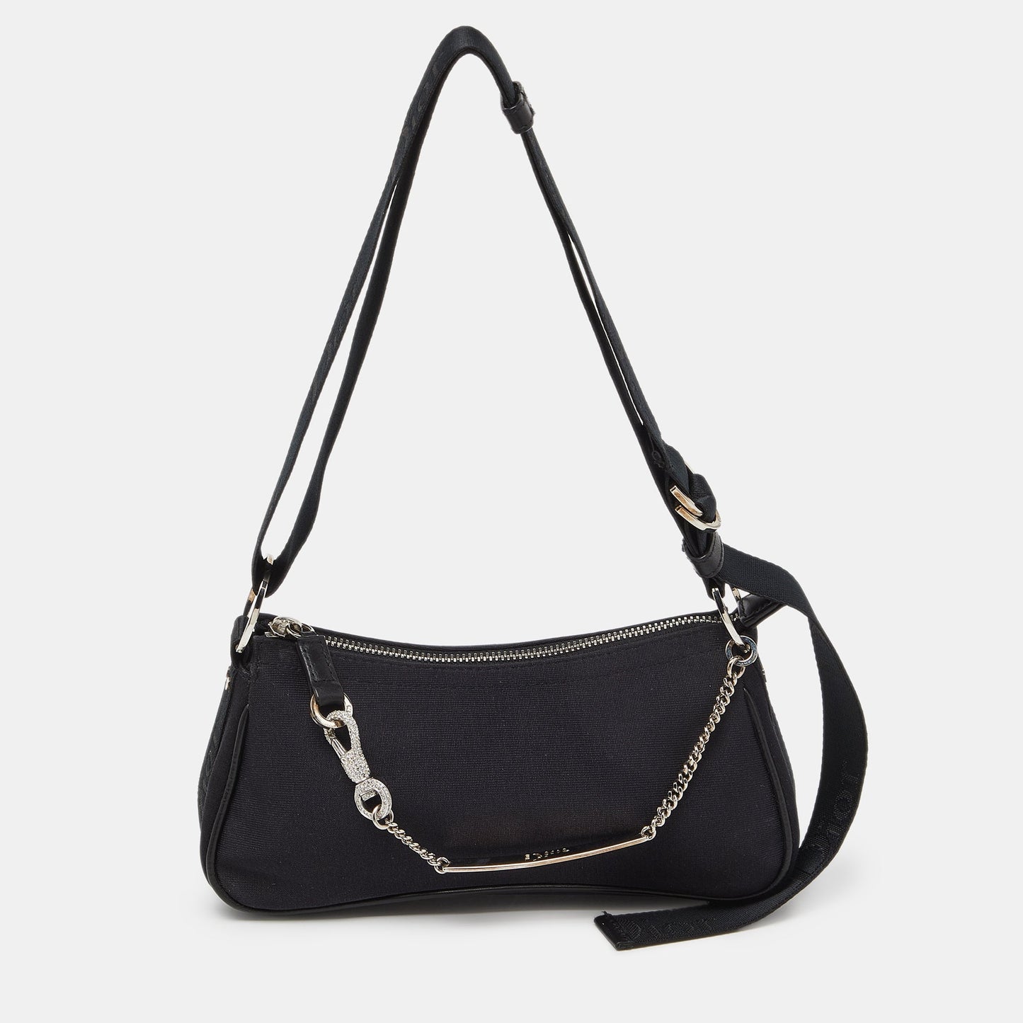 DIOR Black Canvas and Leather Hardcore Shoulder Bag