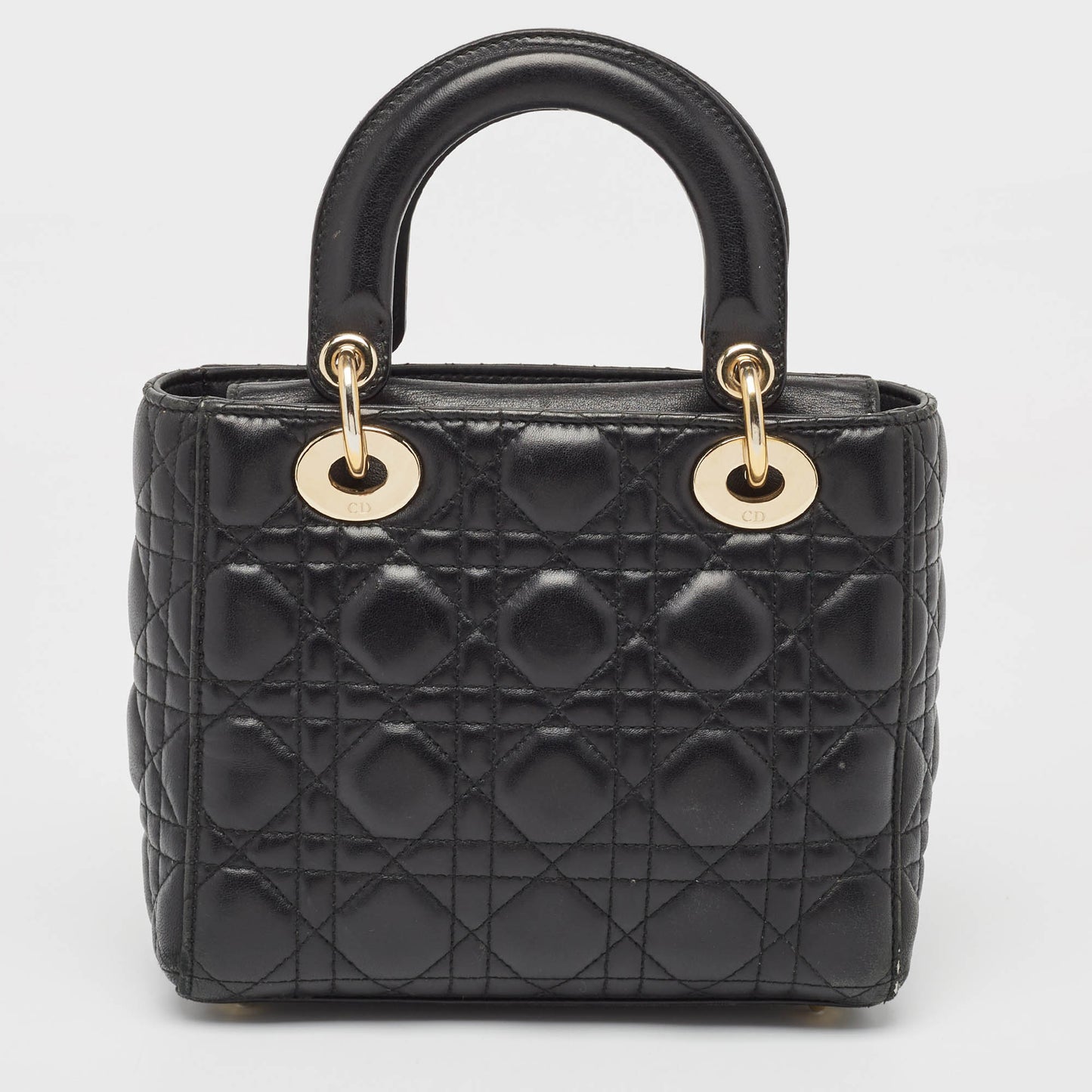 DIOR Black Cannage Leather Small Lady  My ABC Tote