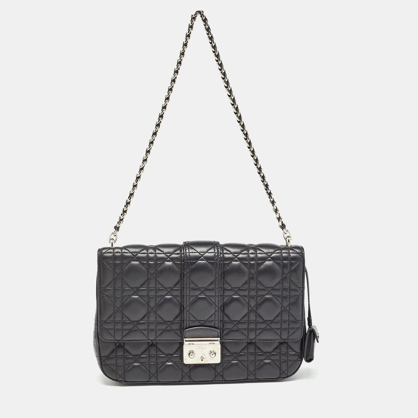 DIOR Black Cannage Leather Miss  Promenade Shoulder Bag