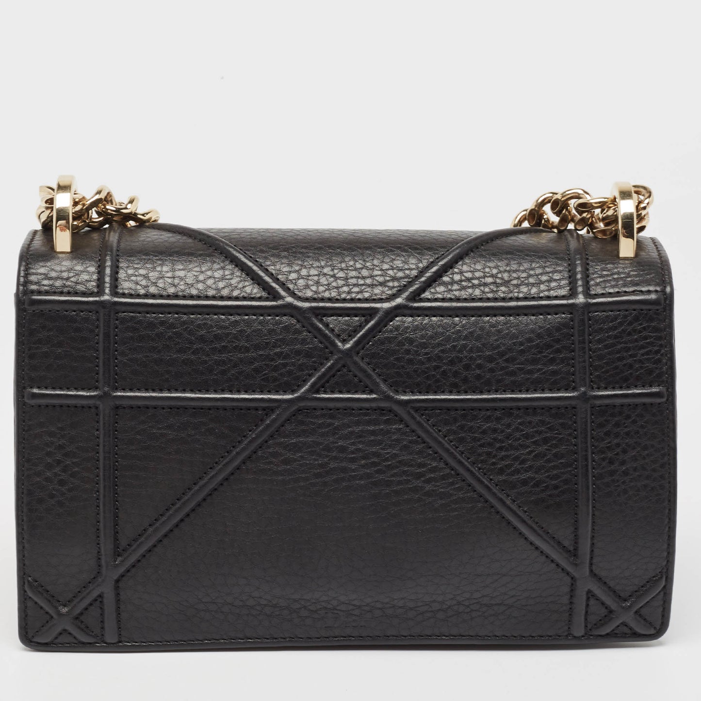 DIOR Black Leather Small ama Shoulder Bag