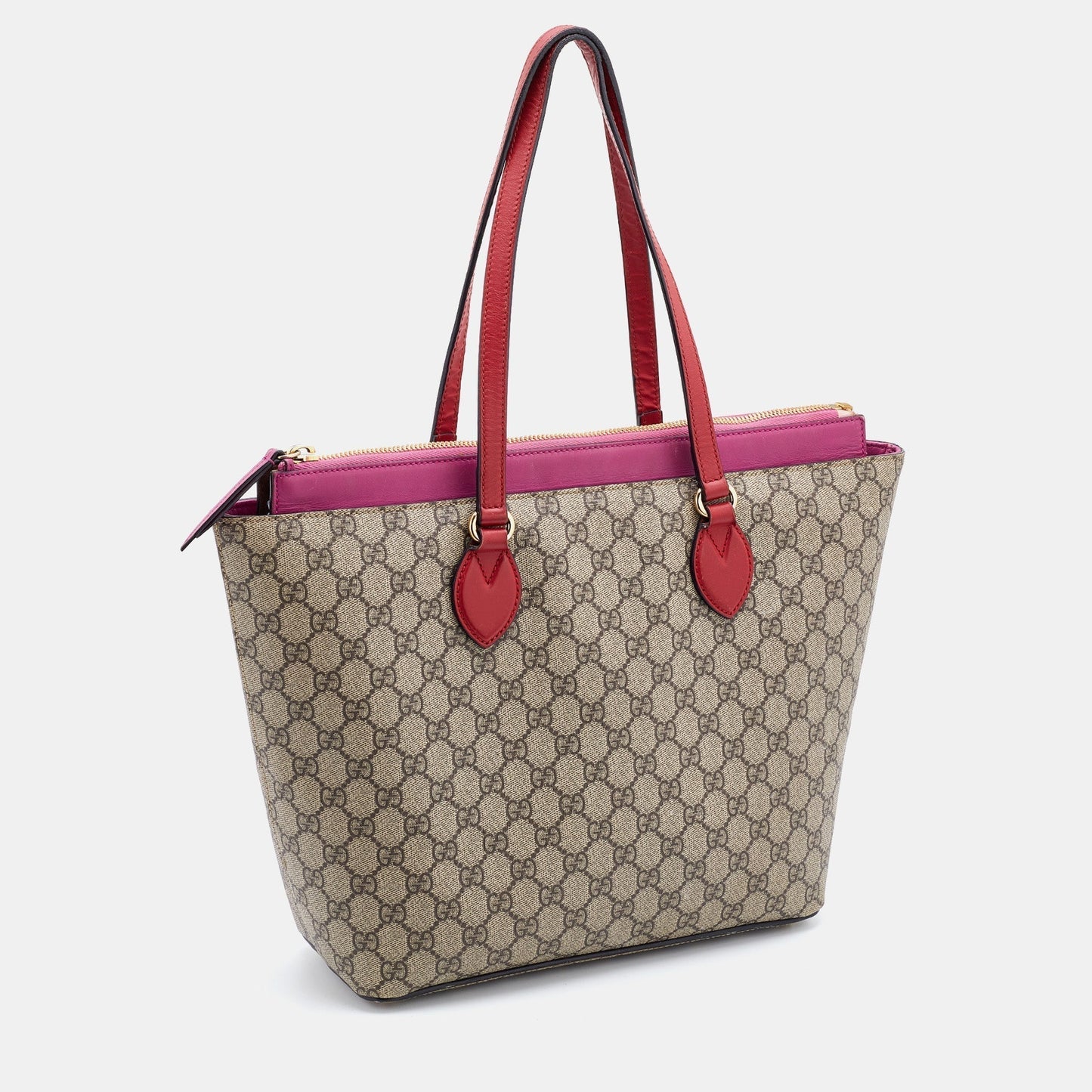 Gucci Tri Color GG Supreme Canvas and Leather Medium Tote