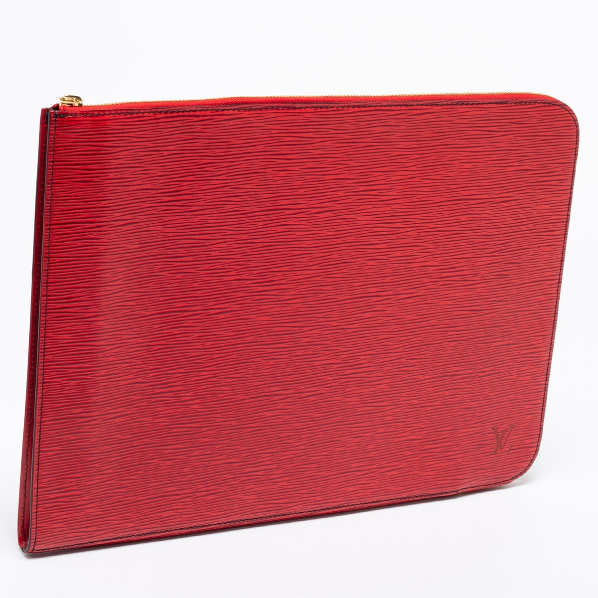 Louis Vuitton Red Epi Leather Poche Documents Portfolio Case