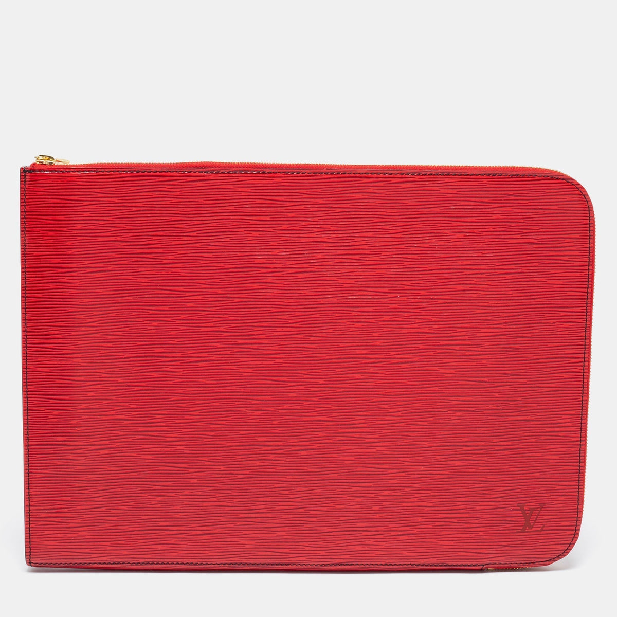 Louis Vuitton Red Epi Leather Poche Documents Portfolio Case