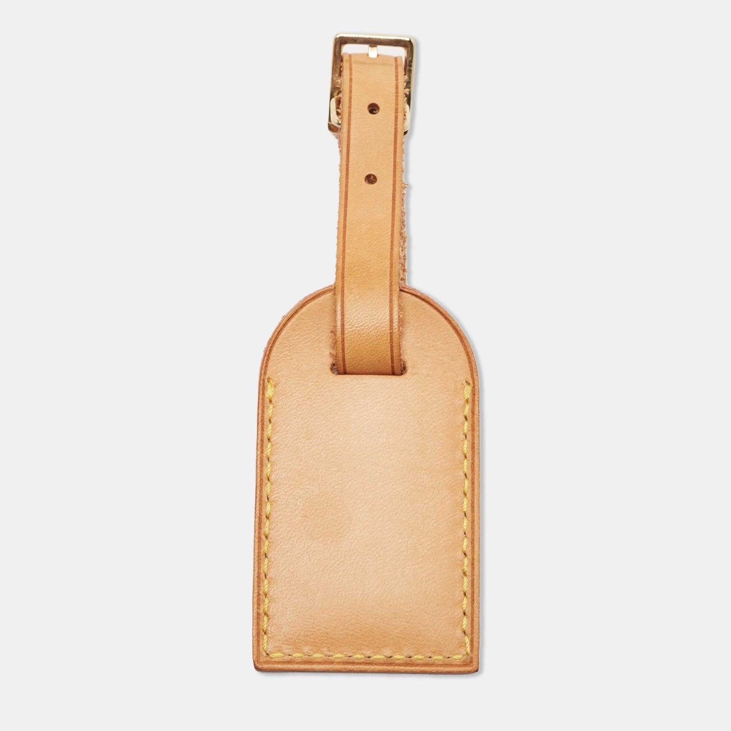 LOUIS VUITTON Beige Leather Luggage Tag