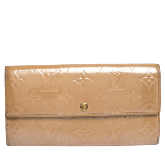 Louis Vuitton Noisette Monogram Vernis Sarah Wallet