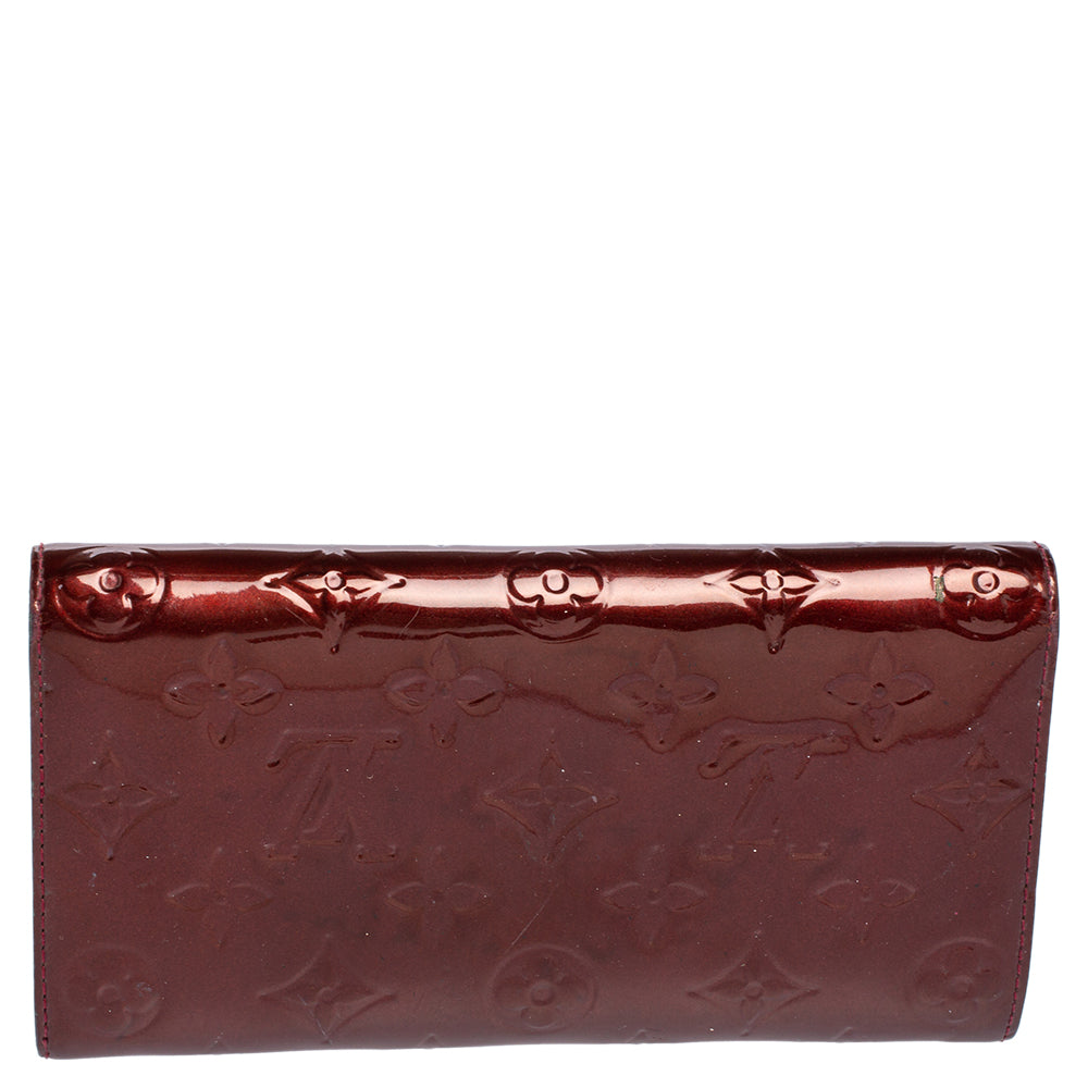 Louis Vuitton Rouge Fauviste Monogram Vernis Sarah Wallet