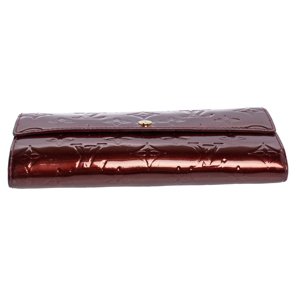 Louis Vuitton Rouge Fauviste Monogram Vernis Sarah Wallet
