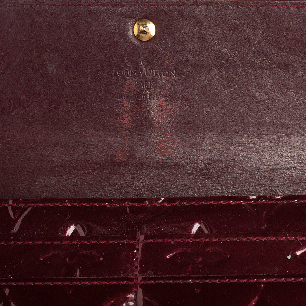 Louis Vuitton Rouge Fauviste Monogram Vernis Sarah Wallet