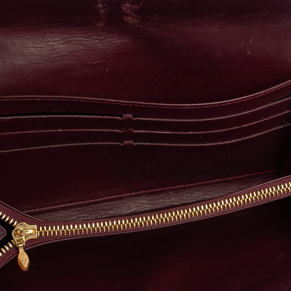 Louis Vuitton Rouge Fauviste Monogram Vernis Sarah Wallet