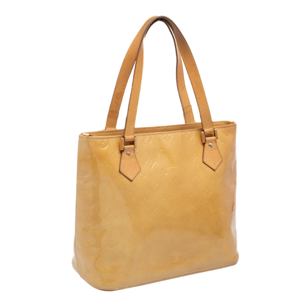 Louis Vuitton Lime Monogram Vernis Houston Bag