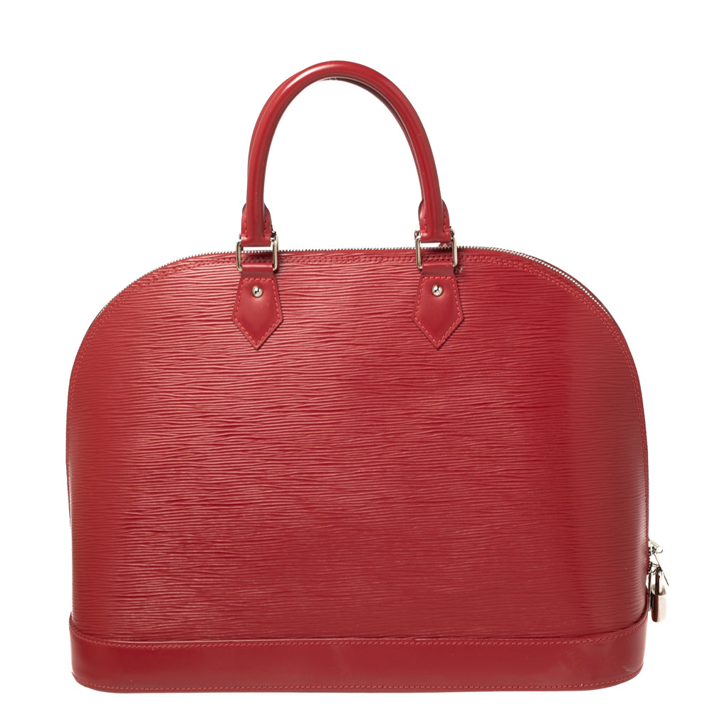 Louis Vuitton Red Epi Leather Alma GM Bag