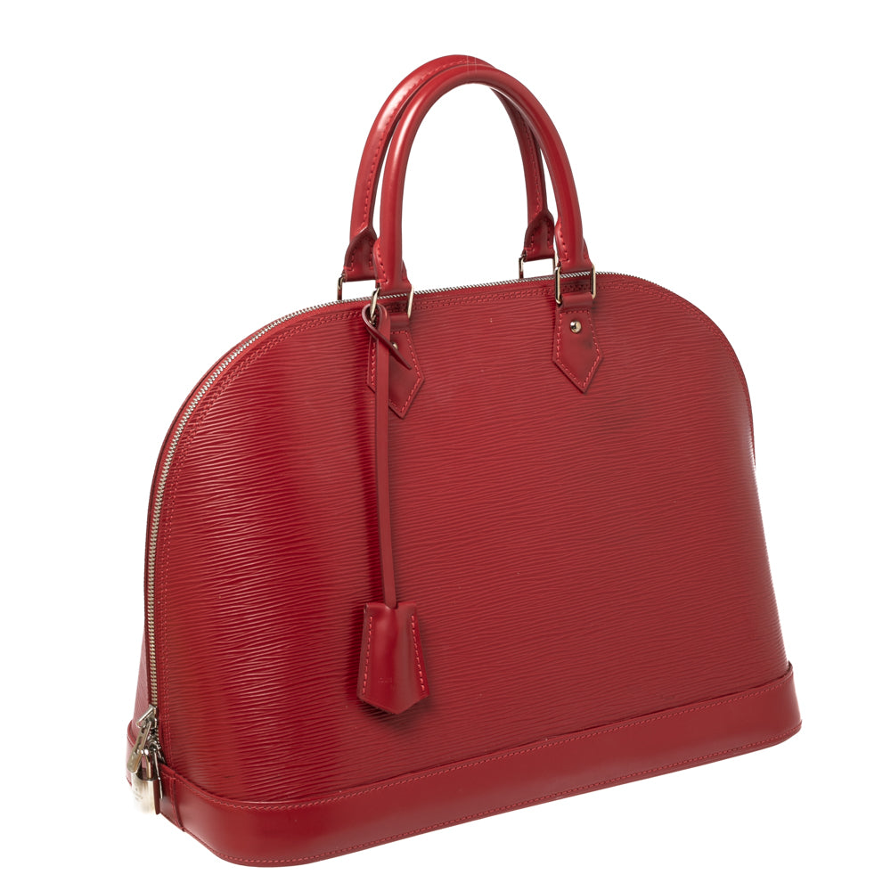 Louis Vuitton Red Epi Leather Alma GM Bag