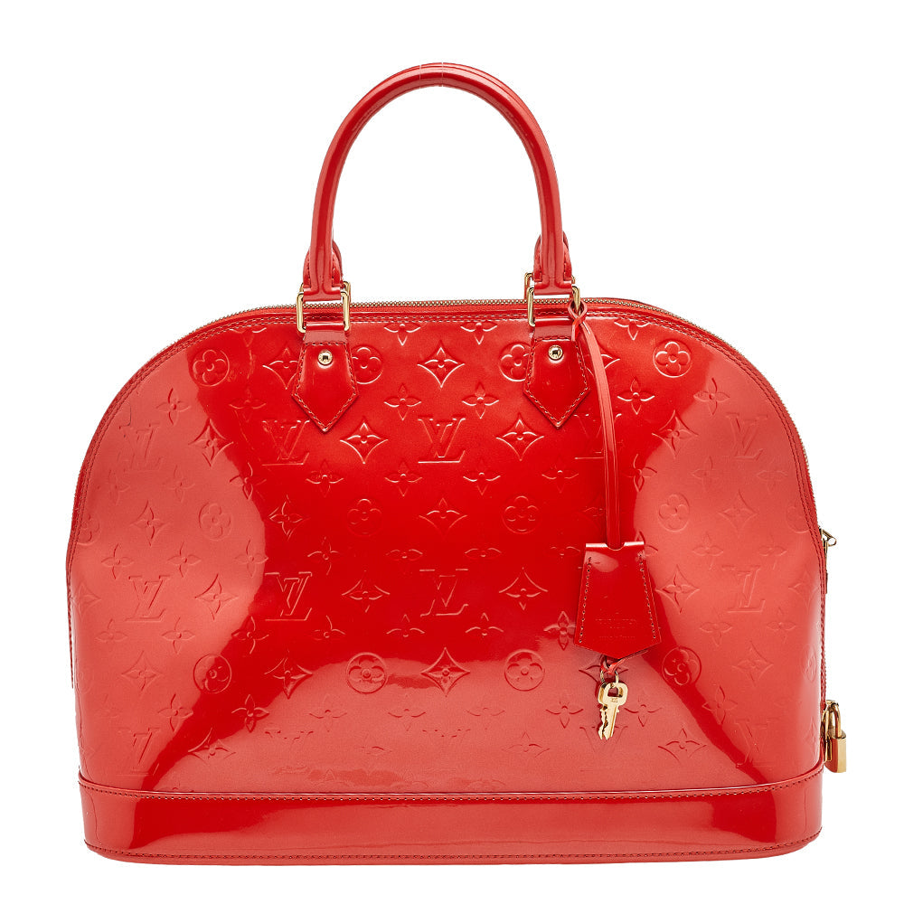 Louis Vuitton Orange Sunset Monogram Vernis Alma GM Bag