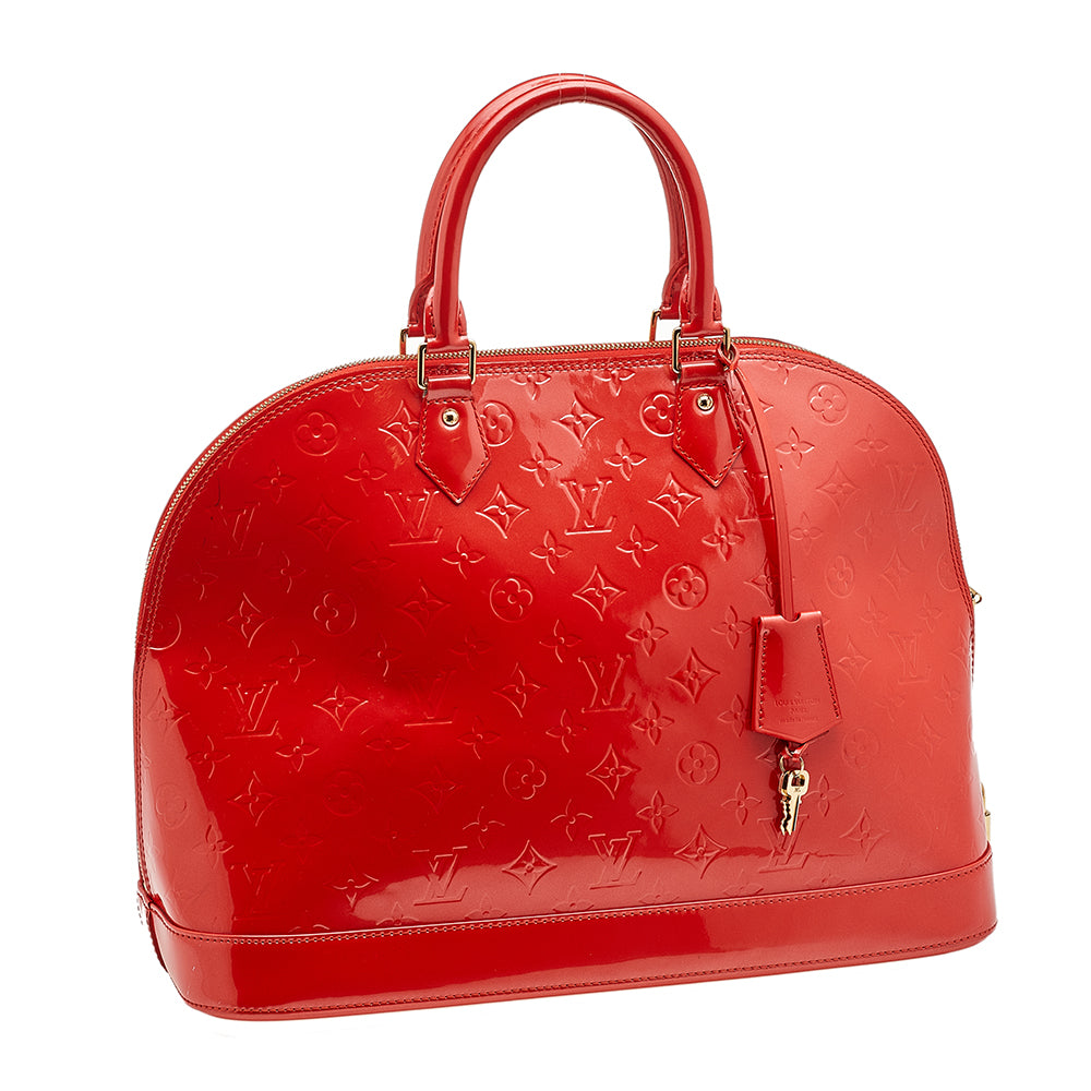 Louis Vuitton Orange Sunset Monogram Vernis Alma GM Bag