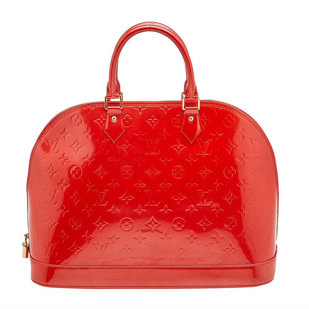 Louis Vuitton Orange Sunset Monogram Vernis Alma GM Bag
