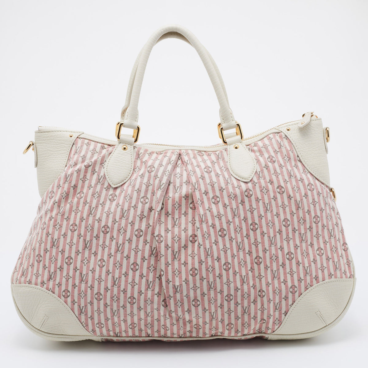 Louis Vuitton Red/White Mini Lin Canvas Croisette Marina GM Bag