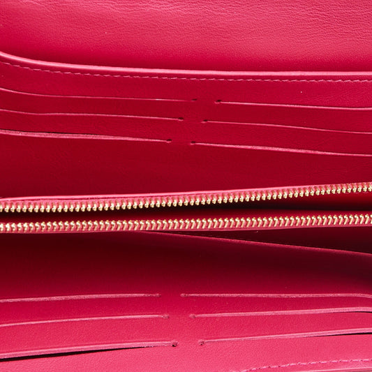 LOUIS VUITTON Rose Freesia Leather New Wave Long Wallet