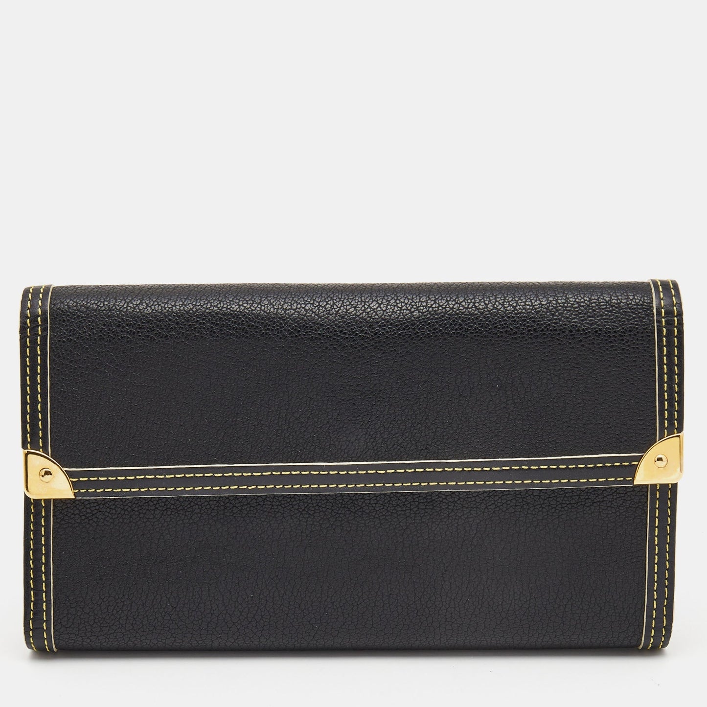 LOUIS VUITTON Black Leather Porte Tresor International Wallet