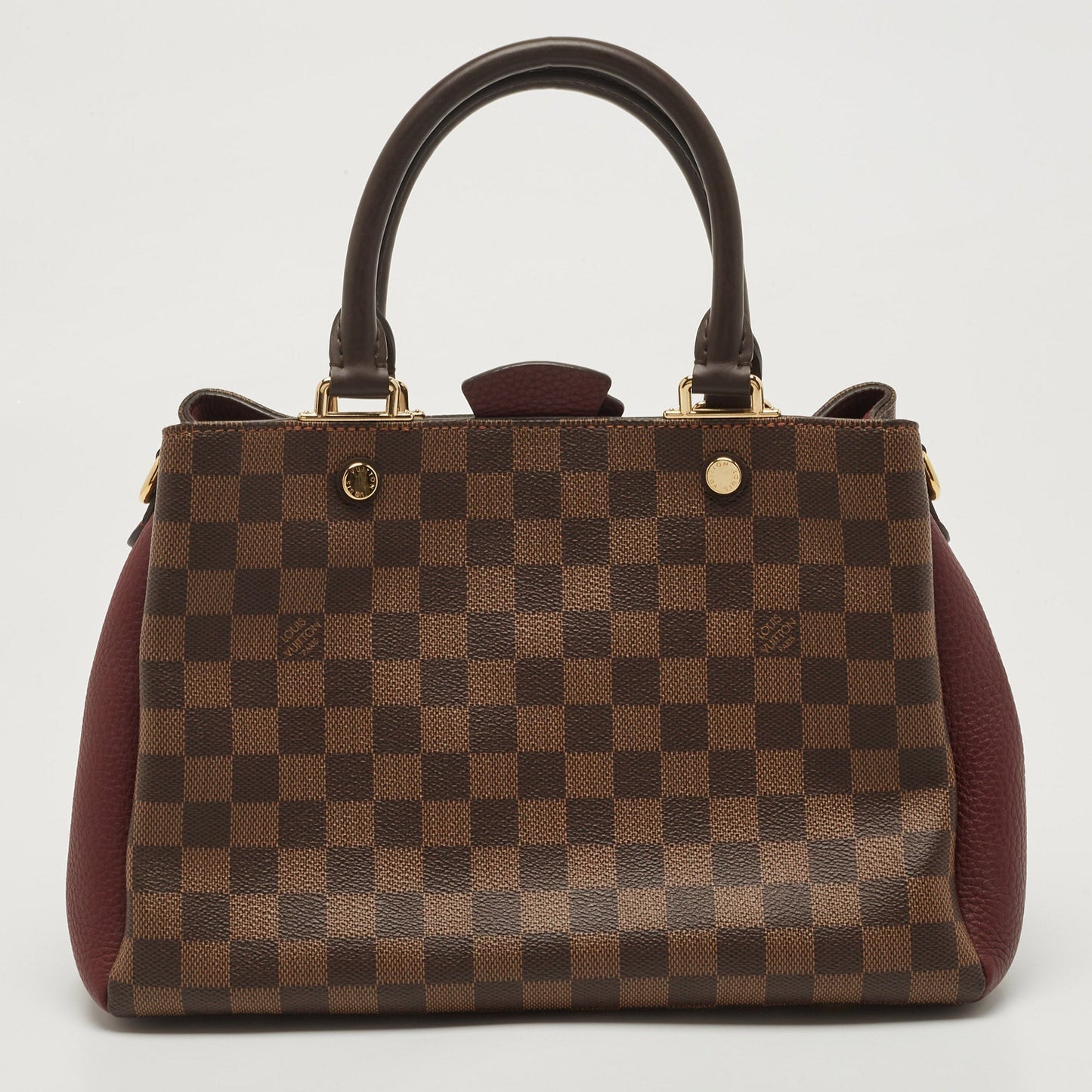 LOUIS VUITTON Bordeaux Damier Ebene Canvas Brittany Bag