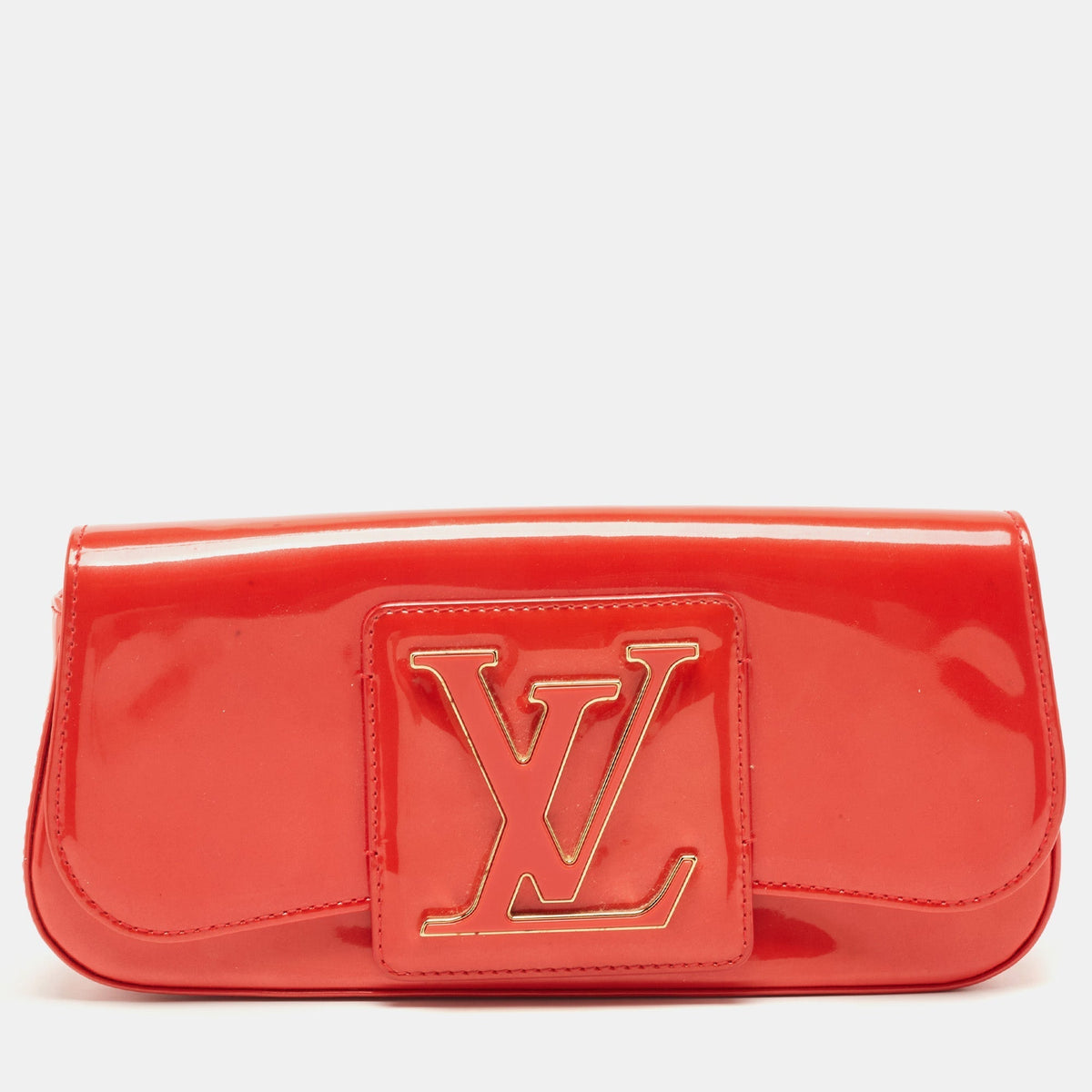 LOUIS VUITTON Rouge Grenadine Vernis Sobe Clutch