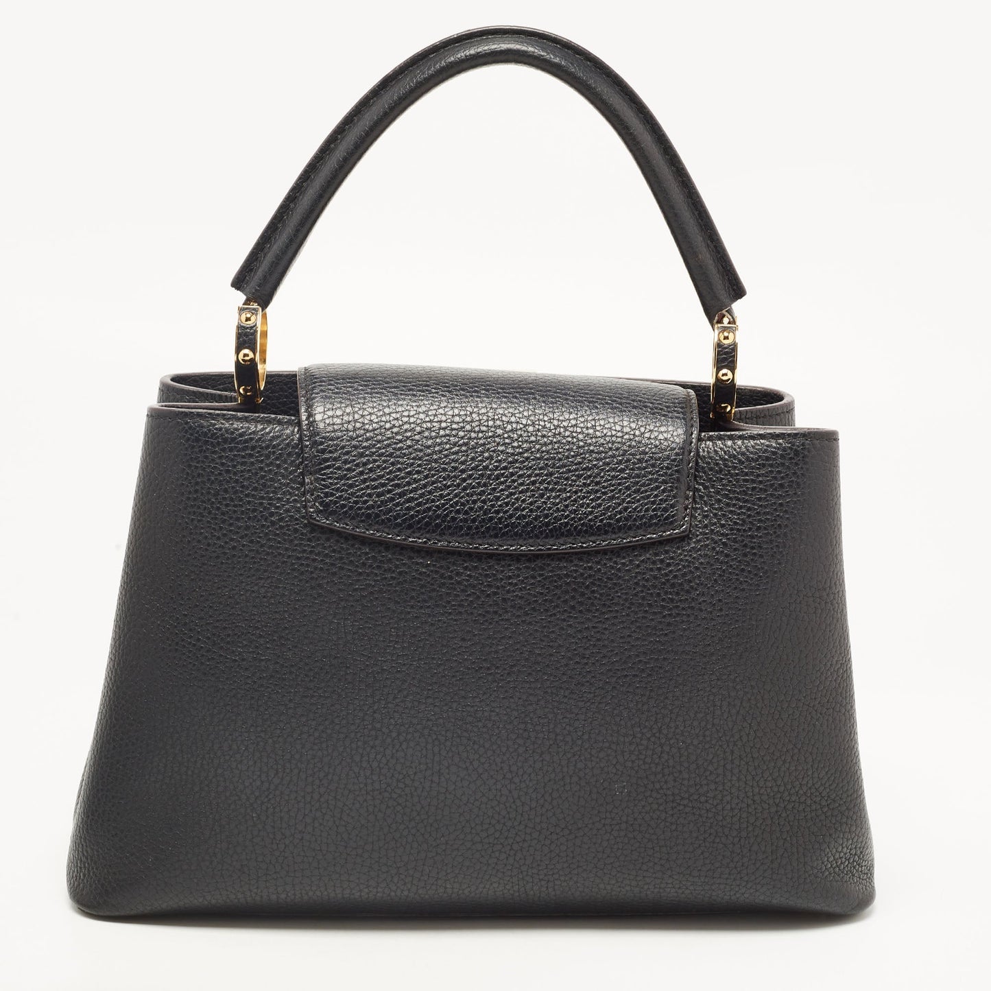 LOUIS VUITTON Black Taurillon Leather Capucines PM Bag