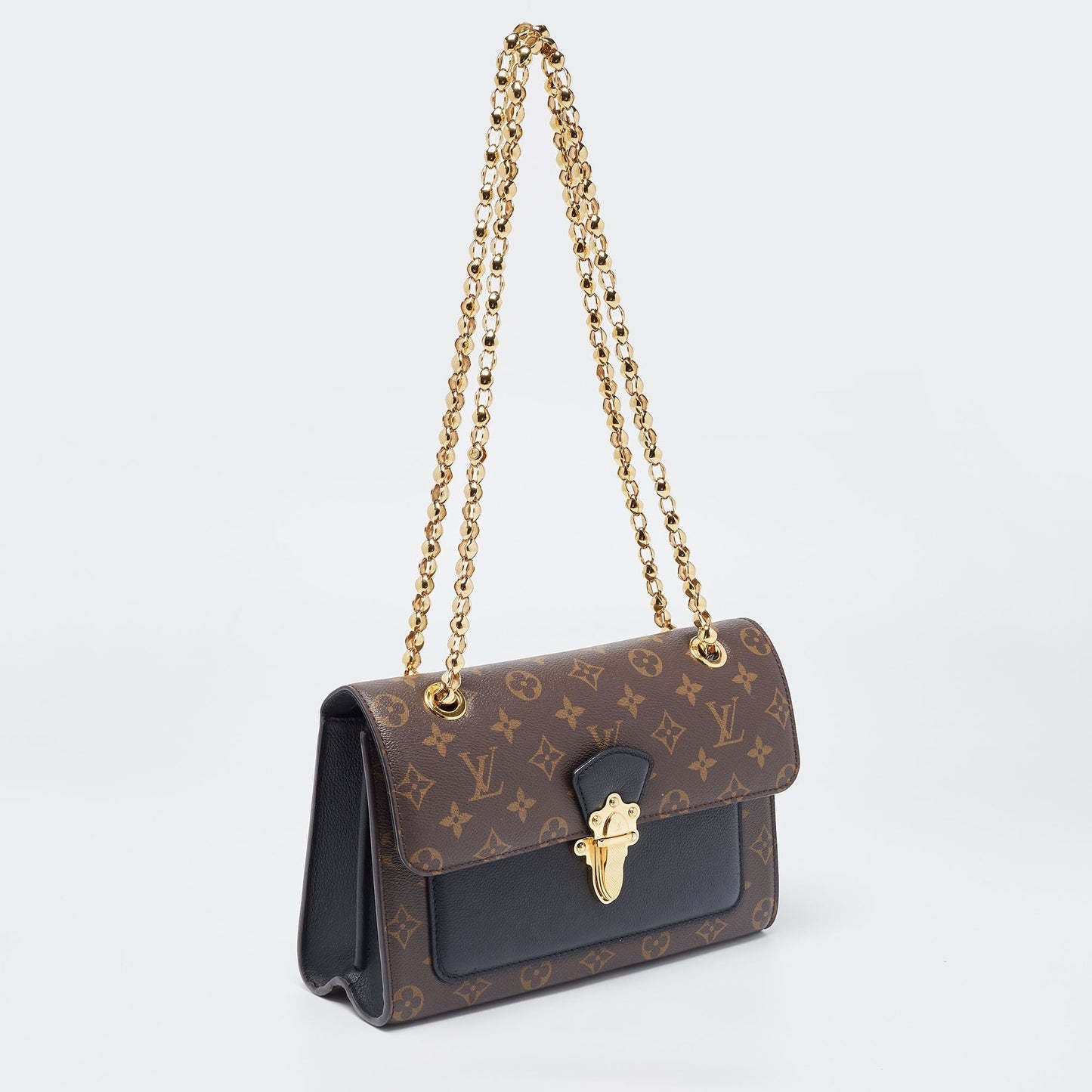 LOUIS VUITTON Black Monogram Canvas Victoire Bag