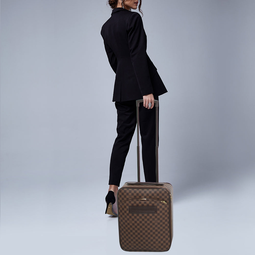 LOUIS VUITTON Damier Ebene Canvas Pegase 45 Luggage