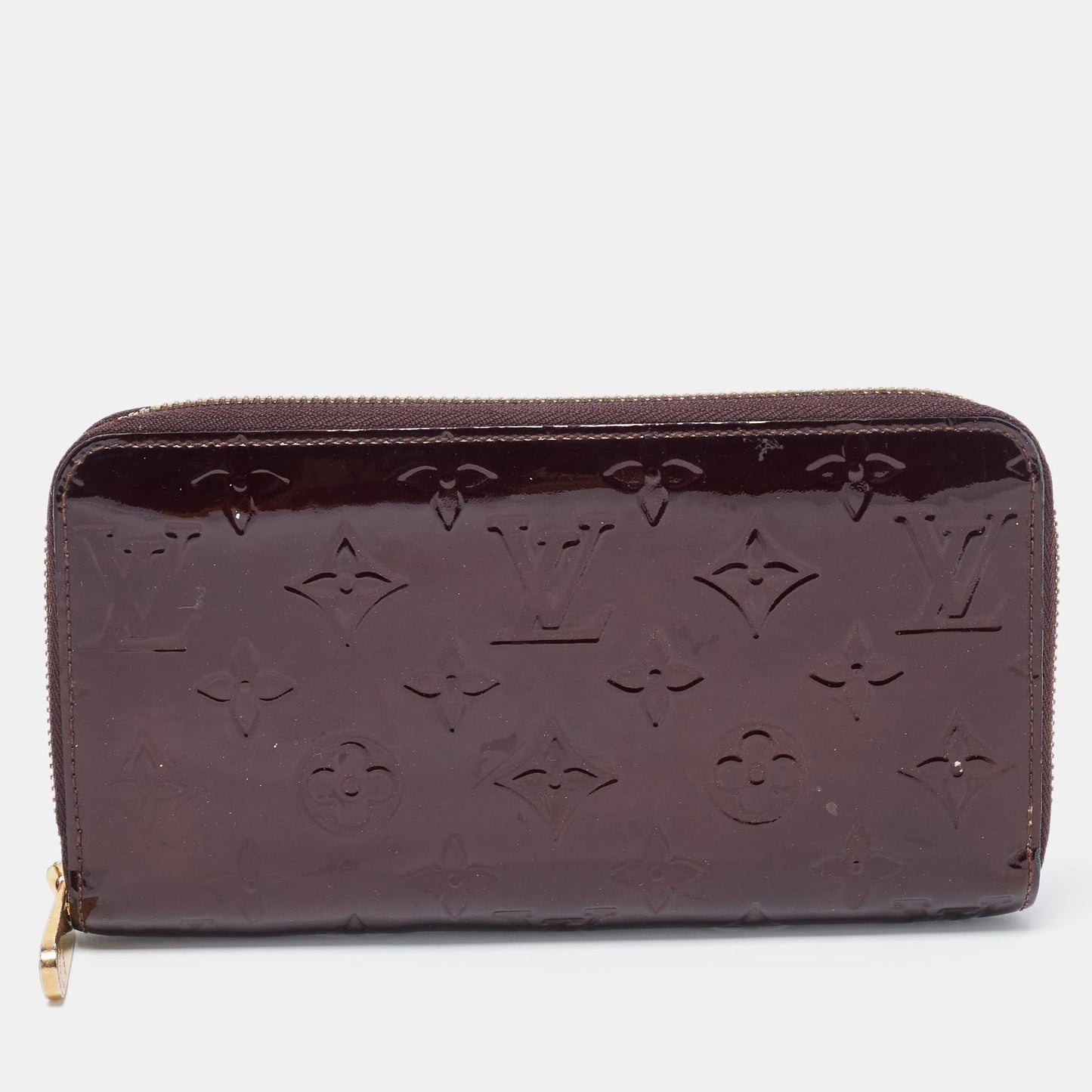 LOUIS VUITTON Amarante Monogram Vernis Zippy Wallet