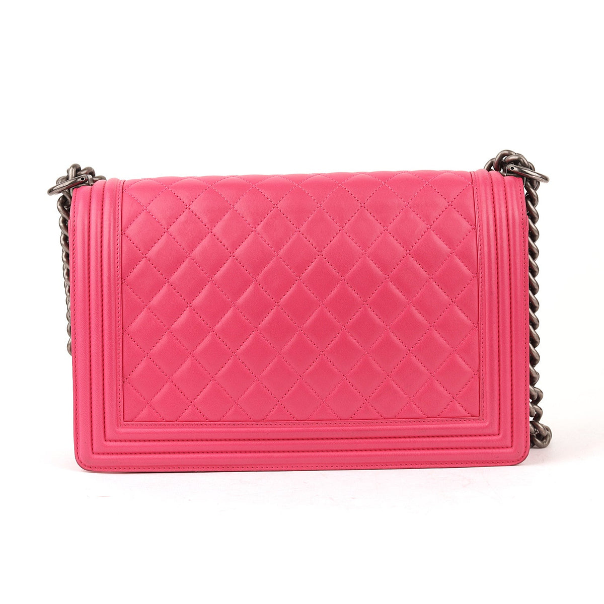 Chanel Quilted Lambskin Medium Boy Flap Pink