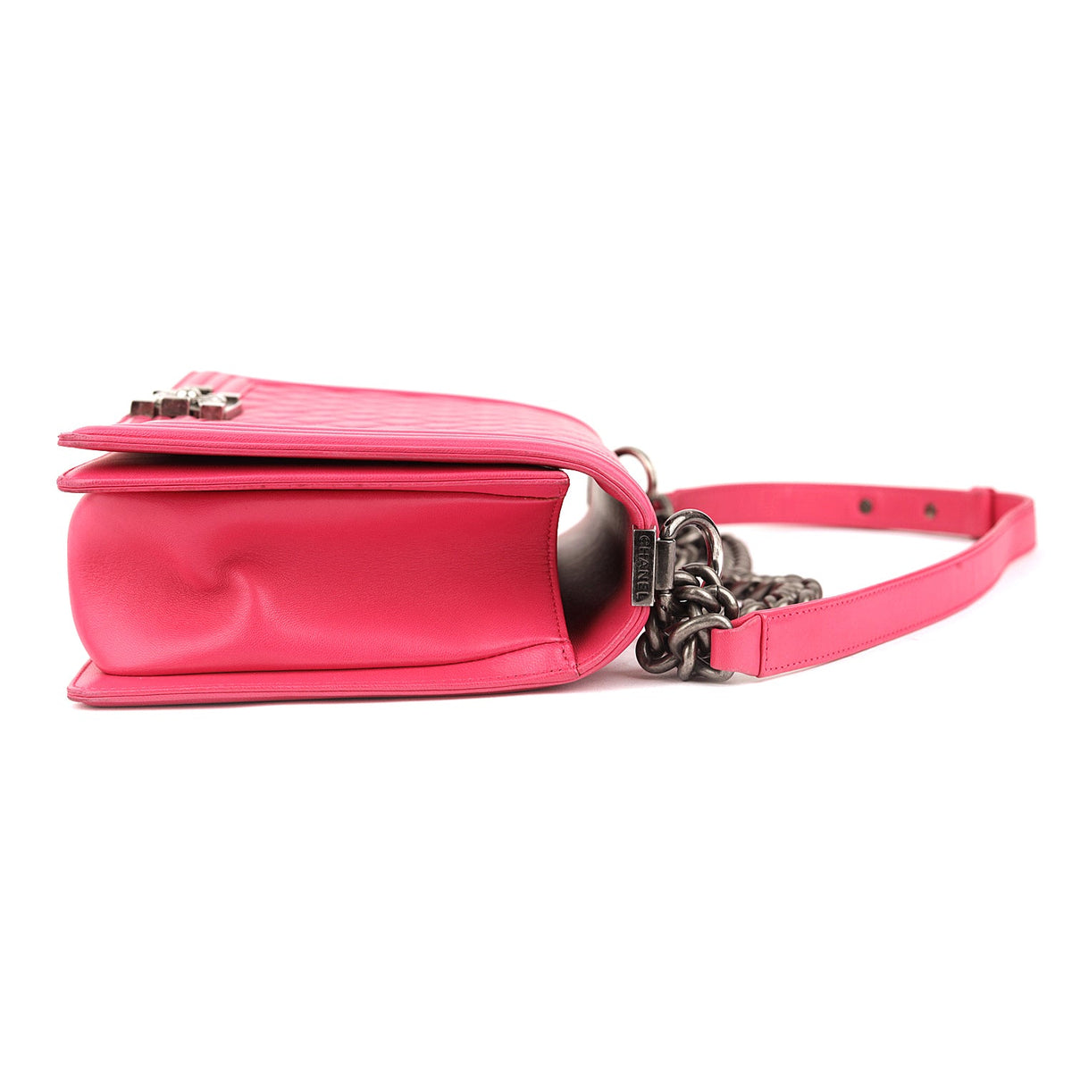 Chanel Quilted Lambskin Medium Boy Flap Pink