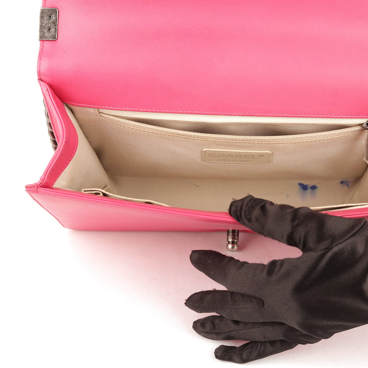 Chanel Quilted Lambskin Medium Boy Flap Pink