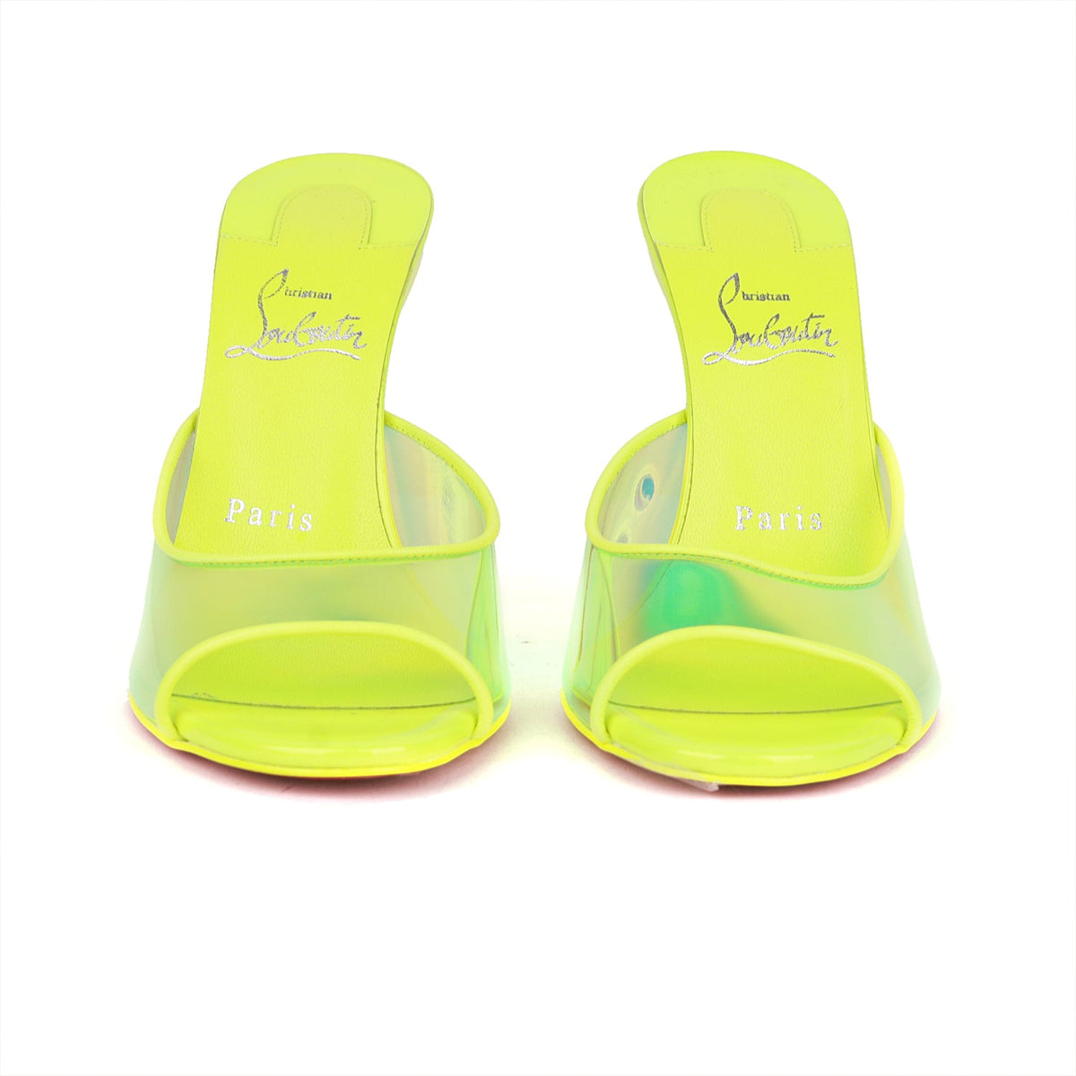 Christian Louboutin PVC Just Arch 100 Neon Yellow - Size EU 37.5