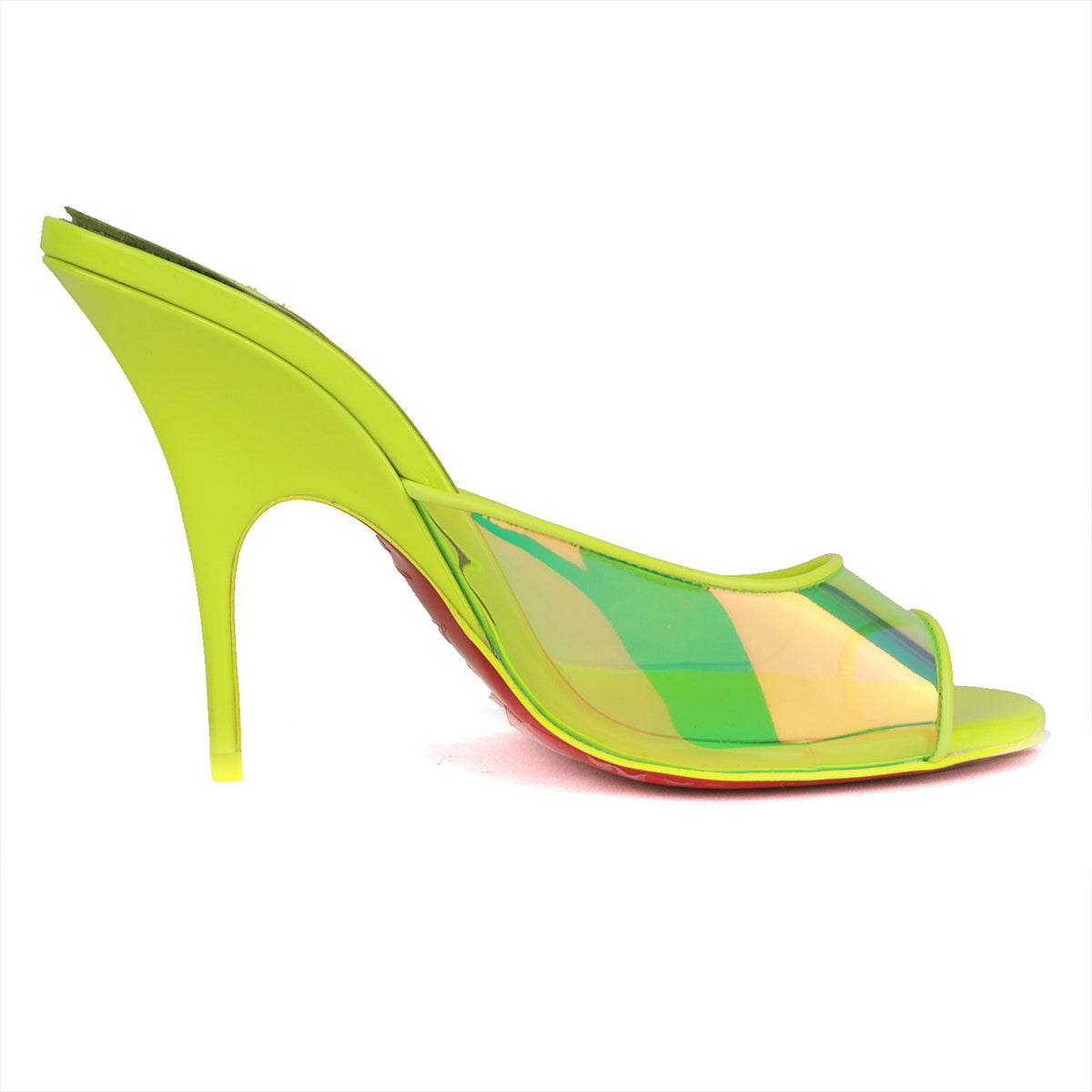 Christian Louboutin PVC Just Arch 100 Neon Yellow - Size EU 37.5