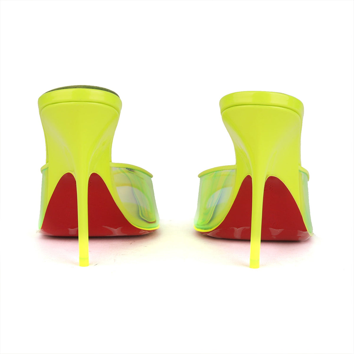 Christian Louboutin PVC Just Arch 100 Neon Yellow - Size EU 37.5