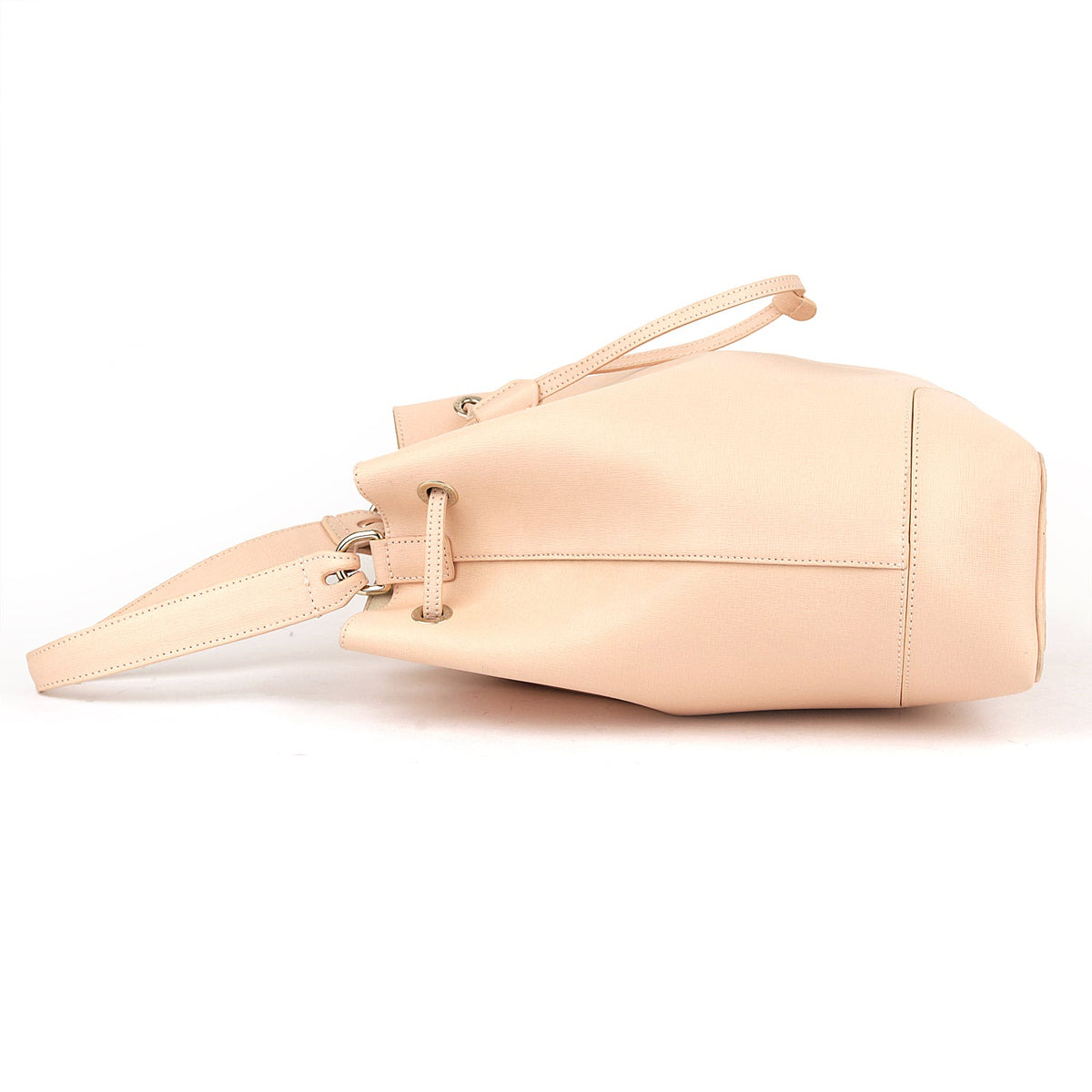 Furla Beige Leather Stacy Medium Bucket Bag