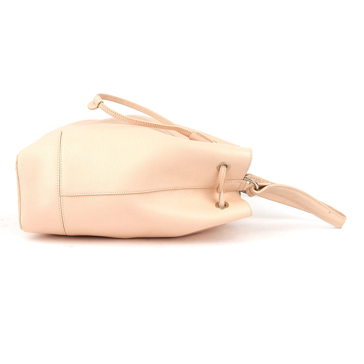 Furla Beige Leather Stacy Medium Bucket Bag