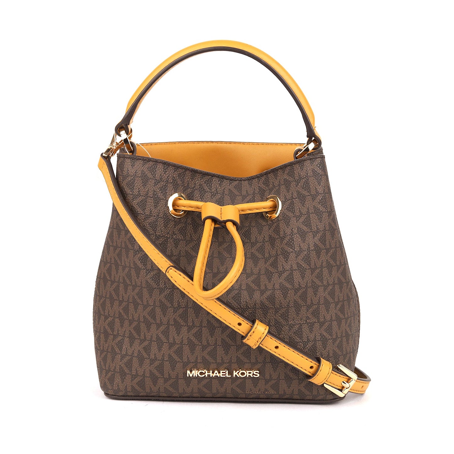 Michael Kors Suri Small Leather Bucket Crossbody Drawstring Hobo Handbag