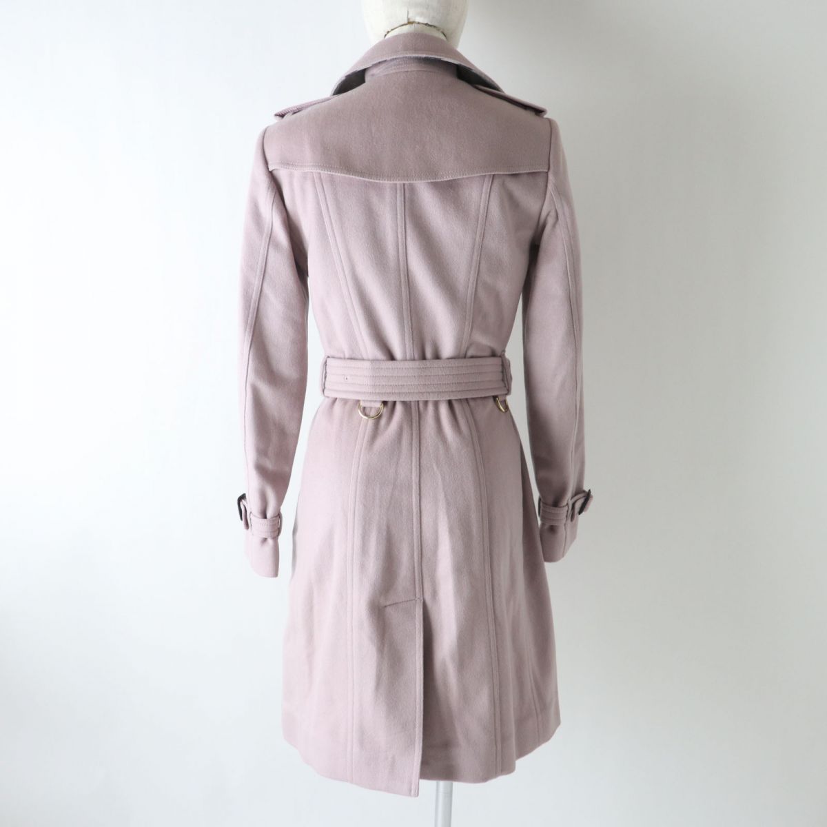 Burberry Cashmere Trench Coat Purple 38