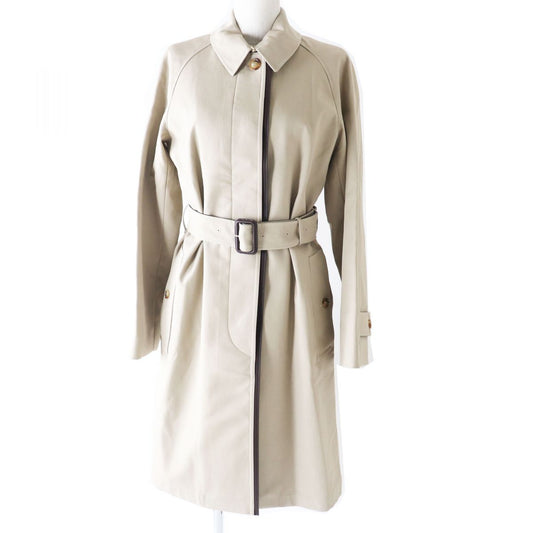 Burberry London England 8020187 Leather Trimmed Long Coat