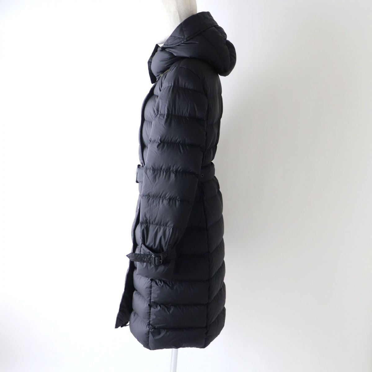 Burberry Women's Hooded Long Padded Coat Black M