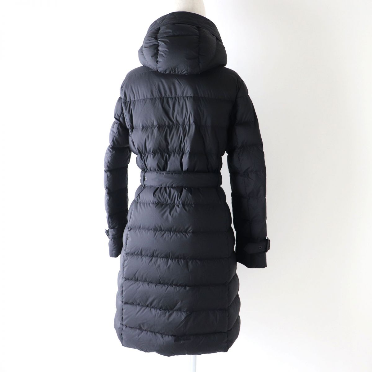 Burberry Women's Hooded Long Padded Coat Black M