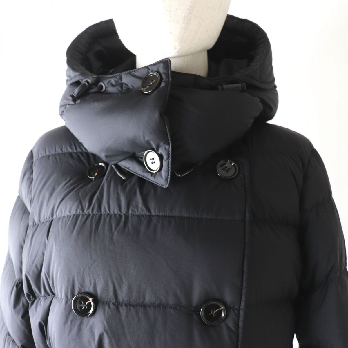 Burberry Women's Hooded Long Padded Coat Black M