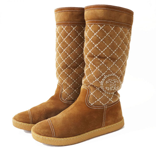 CHANEL boots Mouton Maron Clair Women 36 Used