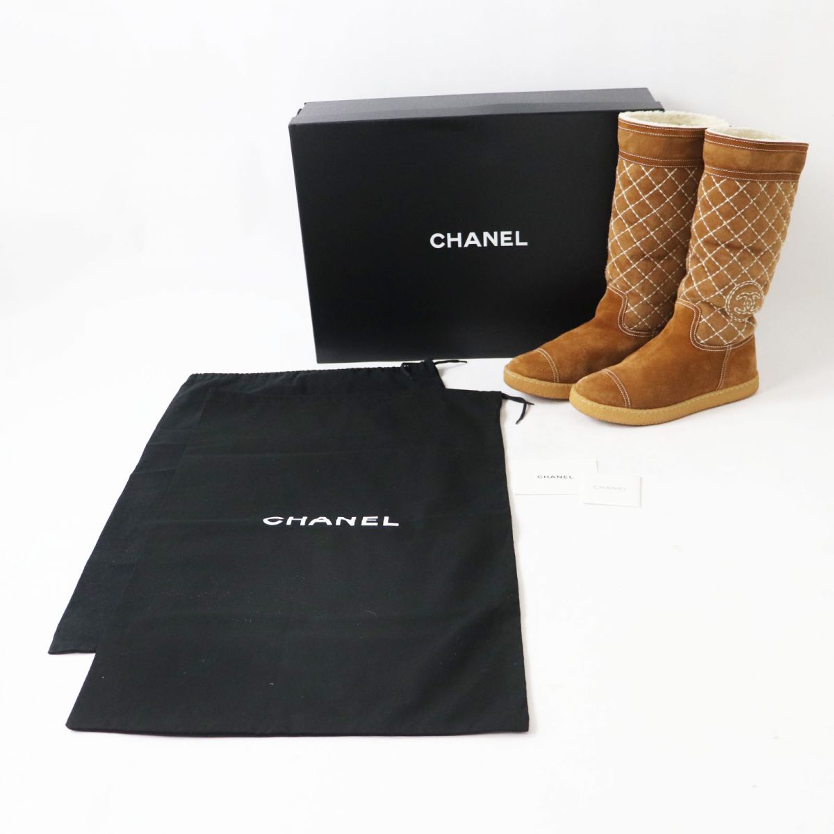 CHANEL boots Mouton Maron Clair Women 36 Used