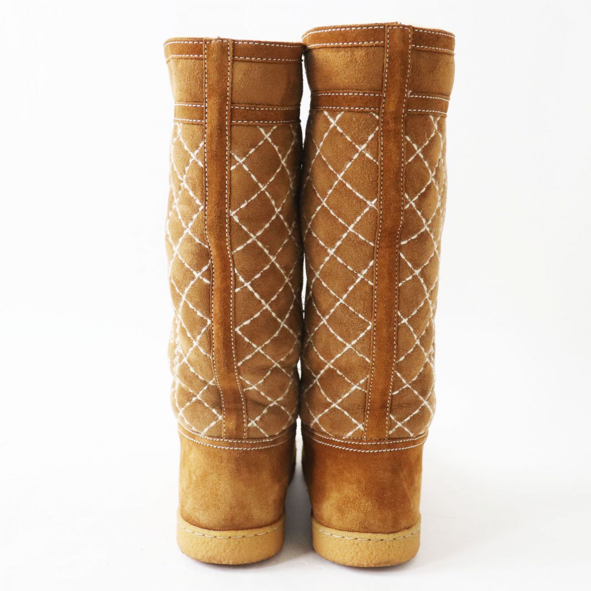 CHANEL boots Mouton Maron Clair Women 36 Used