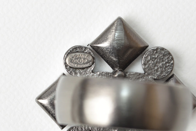 Chanel Metal Diamond Ring Size 13